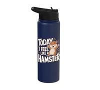 Today I Feel Like a Hamster Design for Children Kids Hamster Stainless Steel Insulated Water Bottle