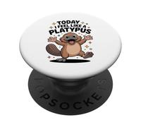 Today I Feel Like A Platypus Funny Cute Cartoon Australian PopSockets Adhesive PopGrip
