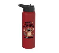 Today I Feel Like A Platypus Funny Cute Cartoon Australian Stainless Steel Insulated Water Bottle