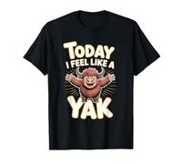 Today I Feel Like A Yak Fun Cartoon Animal Tibet Mountain Ox T-Shirt