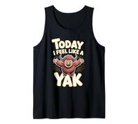 Today I Feel Like A Yak Fun Cartoon Animal Tibet Mountain Ox Tank Top