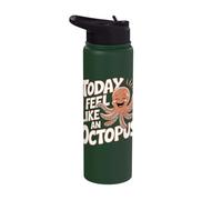 Today I Feel Like an Octopus Ocean Party Child Kids Octopus Stainless Steel Insulated Water Bottle
