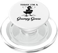 Today I’m a Grumpy Goose Funny Goose Pun Cartoon Joke PopSockets PopGrip for MagSafe