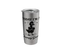 Today I’m a Grumpy Goose Funny Goose Pun Cartoon Joke Stainless Steel Insulated Tumbler