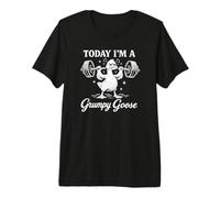 Today I’m a Grumpy Goose Gym Pun Weightlifting Goose Premium T-Shirt