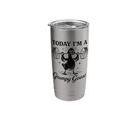 Today I’m a Grumpy Goose Gym Pun Weightlifting Goose Stainless Steel Insulated Tumbler