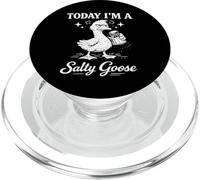 Today I’m a Salty Goose Funny Goose Pun Cartoon PopSockets PopGrip for MagSafe