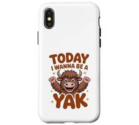 Today I Wanna Be A Yak Funny Cartoon Tibet Mountain Ox Case for iPhone X/XS