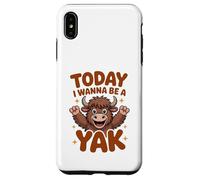 Today I Wanna Be A Yak Funny Cartoon Tibet Mountain Ox Case for iPhone XS Max