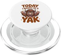Today I Wanna Be A Yak Funny Cartoon Tibet Mountain Ox PopSockets PopGrip for MagSafe