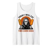 Today I Will Eat Two Corn Dogs Funny Meme Trending Saying Tank Top