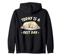 Today ia a Rest Day Cavapoo Dog - Sleeping Cavapoo Zip Hoodie