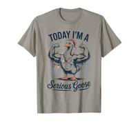Today I'm A Serious Goose Funny Christmas Lifting Weights T-Shirt