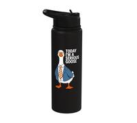 Today I'm A Serious Goose | Goose Pun, Funny Goose Stainless Steel Insulated Water Bottle