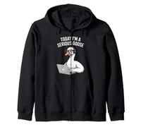 Today I'm A Serious Goose Laptop Humor Zip Hoodie