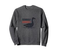 Today I'm a Serious Goose - Seriously Goosed Humor Sweatshirt, Adult Unisex, Dark Heather Grey, XXL