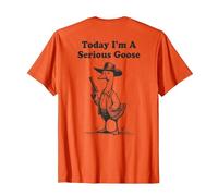 Today I'm A Serious Goose T-Shirt, Men, Orange, Large