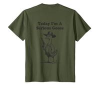 Today I'm A Serious Goose T-Shirt, Youth, Olive Green, Medium