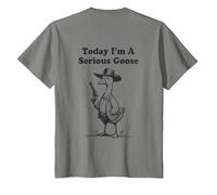 Today I'm A Serious Goose T-Shirt, Youth, Olive Heather, Large