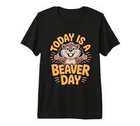 Today is A Beaver Day Funny Cute River Woodland Animal Premium T-Shirt