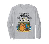 Today is A Capy Day Funny Capybara Pun Seagull 4th Grade Long Sleeve T-Shirt