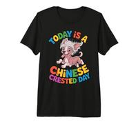 Today is a Chinese Crested Day Cartoon Pet Breed Puff Dog Premium T-Shirt