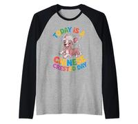 Today is a Chinese Crested Day Cartoon Pet Breed Puff Dog Raglan Baseball Tee