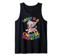 Today is a Chinese Crested Day Cartoon Pet Breed Puff Dog Tank Top