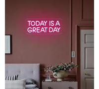 Today is a Great Day Neon Sign Positive Vibes Neon Light,Office Wall Decor