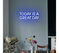 Today is a Great Day Neon Sign Positive Vibes Neon Light,Office Wall Decor