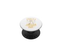Today Is A Jaguar Day Funny Cute Jungle Cartoon Animal PopSockets Adhesive PopGrip