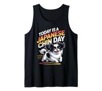 Today is a Japanese Chin Day Canine Cartoon Pet Dog Breed Tank Top