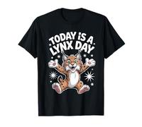 Today is A Lynx Day Funny Cute Cartoon Alpine Cat Wildcat T-Shirt
