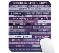 Today is A Perfect Day to Be Happy Inspirational Quote Rustic Wood Purple Blue Mouse Pad, Believe in Yourself Have Fun Work Hard Motivational Positive Quotes Mouse Pads