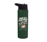 Today is A Platypus Day Funny Cute Cartoon Weird Australian Stainless Steel Insulated Water Bottle