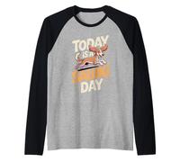 Today is a Saluki Day Cartoon Persian Greyhound Dog Breed Raglan Baseball Tee