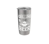 Today is All About Grilling and Beer BBQ Smoker Barbecue Stainless Steel Insulated Tumbler