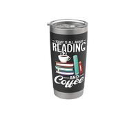 Today is All About Reading and Coffee Book Lover Bookworm Stainless Steel Insulated Tumbler