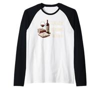 Today is All About Reading and Wine Books Librarian Raglan Baseball Tee