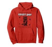 Today is an idiot day funny raccoon gift Pullover Hoodie