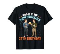 Today is My Twin Brother's 24th Birthday 24 Years Old Sister T-Shirt