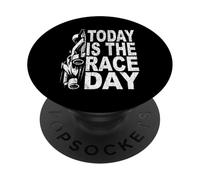 TODAY IS THE RACE DAY motorsports fans racing drivers race PopSockets Adhesive PopGrip
