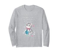 Today is The Tomorrow You Worried About Funny Cute Cat Quote Long Sleeve T-Shirt