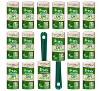 Today - Lint Rollers 95% recycled 16 rolls (24 sheets) + 2 handles in post-consume plastic. Lint remover for cat and dog hair, Extra sticky pet hair remover