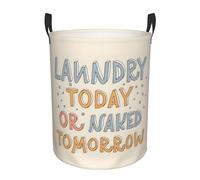 Today Or Tomorrow 1 Clothes Hamper Circular Laundry Hamper With Handles Storage Bins For Dorm Blankets Bathroom