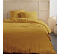 TODAY Plain Cotton Gauze Bed Linen 240 x 220 cm Ochre