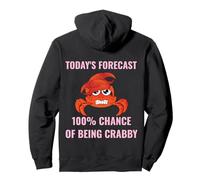 Today’s Forecast 100% Chance of Being Crabby Funny Crab Mood Pullover Hoodie