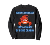 Today’s Forecast 100% Chance of Being Crabby Funny Crab Mood Sweatshirt