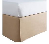 Today’s Home Classic Tailored Bed Skirt Dust Ruffle, Cotton Blend Design, 14" Drop Length, Twin, Mocha