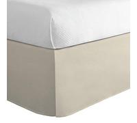 Today’s Home Cotton Blend Bed Skirt Dust Ruffle Classic Tailored Styling 14" Drop King, Ivory